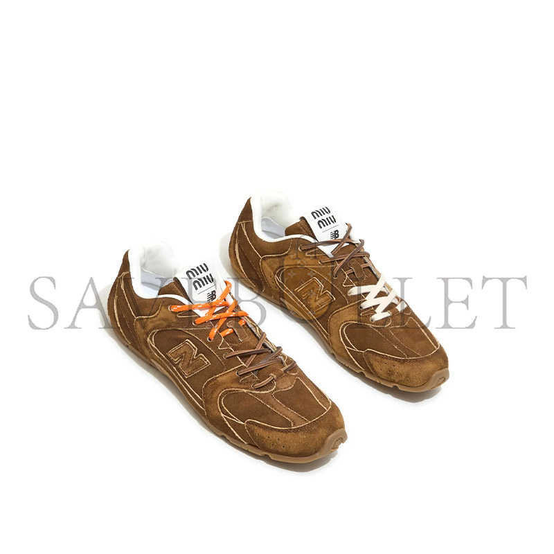 MIU MIU X NEW BALANCE 530 SL SUEDE SNEAKER IN CINNAMON 5E165E